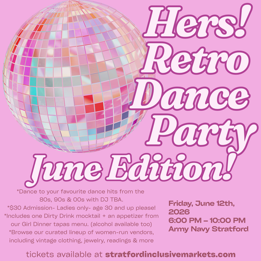 June Edition Hers! Retro Dance Party Ticket- prices go up to $35 March 1st